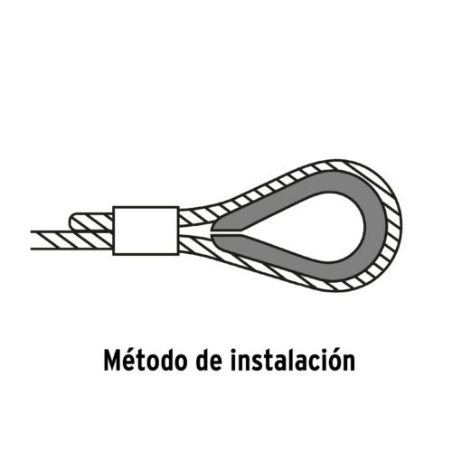 49911 - Bolsa con 10 guardacabos para cable de acero de 1/4", FIERO