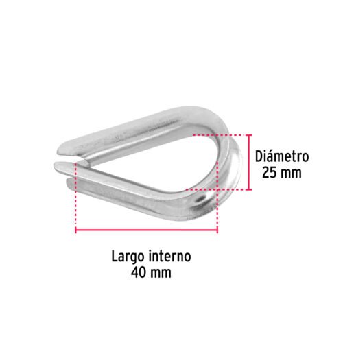499122 49912 - Bolsa con 5 guardacabos para cable de acero de 5/16", FIERO