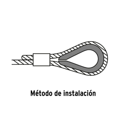 499123 49912 - Bolsa con 5 guardacabos para cable de acero de 5/16", FIERO