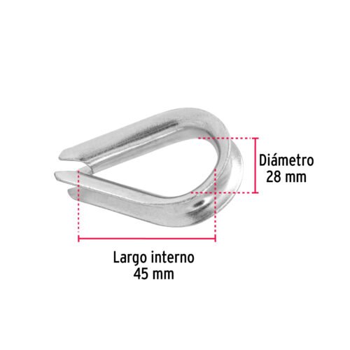 49913 - Bolsa con 5 guardacabos para cable de acero de 3/8", FIERO