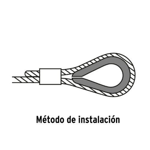 49913 - Bolsa con 5 guardacabos para cable de acero de 3/8", FIERO
