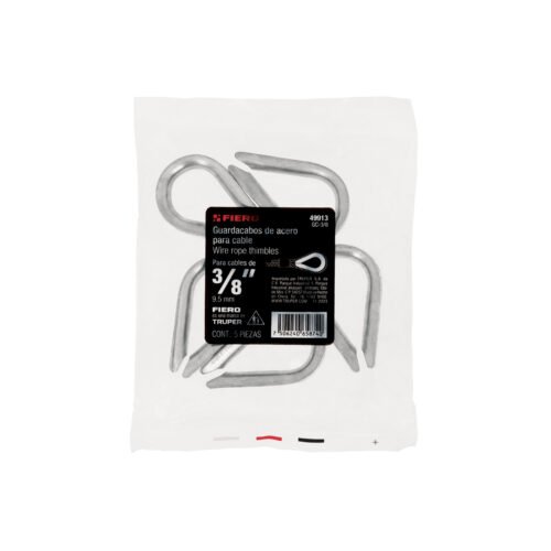 49913 - Bolsa con 5 guardacabos para cable de acero de 3/8", FIERO