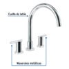 499161 49916 - Mezcladora cromo cuello alto para fregadero, Foset Element