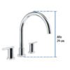499162 49916 - Mezcladora cromo cuello alto para fregadero, Foset Element