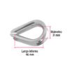 499172 49917 - Bolsa con 5 guardacabos para cable de acero de 7/16", FIERO
