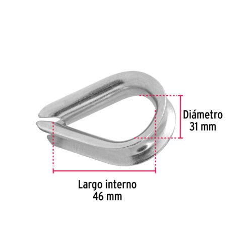 499172 49917 - Bolsa con 5 guardacabos para cable de acero de 7/16", FIERO