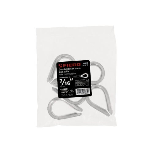 499174 49917 - Bolsa con 5 guardacabos para cable de acero de 7/16", FIERO