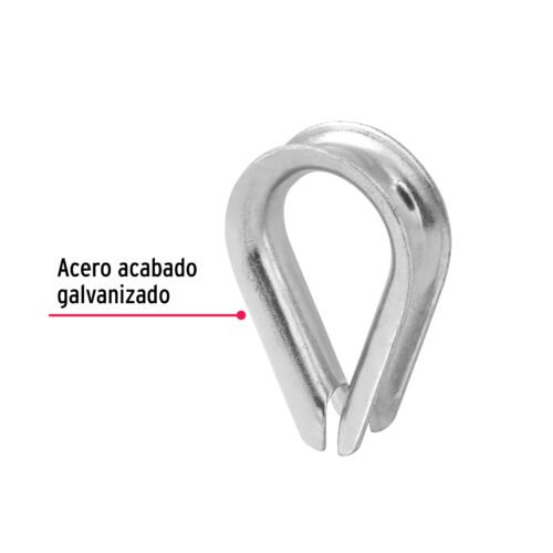49918 - Bolsa con 5 guardacabos para cable de acero de 1/2", FIERO