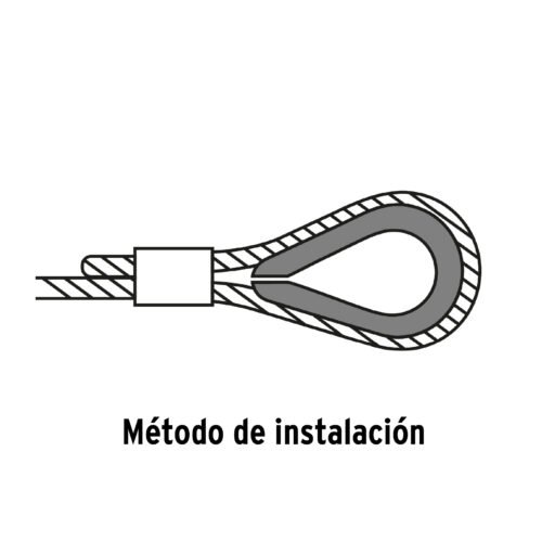 49918 - Bolsa con 5 guardacabos para cable de acero de 1/2", FIERO