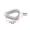 49919 - Bolsa con 5 guardacabos para cable de acero de 5/8", FIERO
