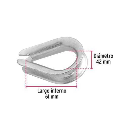 49919 - Bolsa con 5 guardacabos para cable de acero de 5/8", FIERO