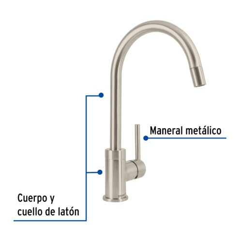 49920 - Monomando satín nariz retráctil para fregadero, Element