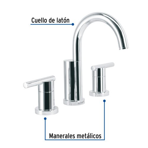 499261 49926 - Mezcladora cromo para lavabo con taladros separados, Element