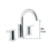 499262 49926 - Mezcladora cromo para lavabo con taladros separados, Element