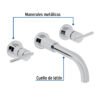 49927 - Mezcladora cromo de pared para lavabo, Foset Element