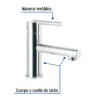 499281 49928 - Monomando corto cromo para lavabo, Foset Element