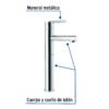 499291 49929 - Monomando alto cromo para lavabo, Foset Element