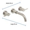 49939 - Mezcladora satín de pared para lavabo, Foset Element
