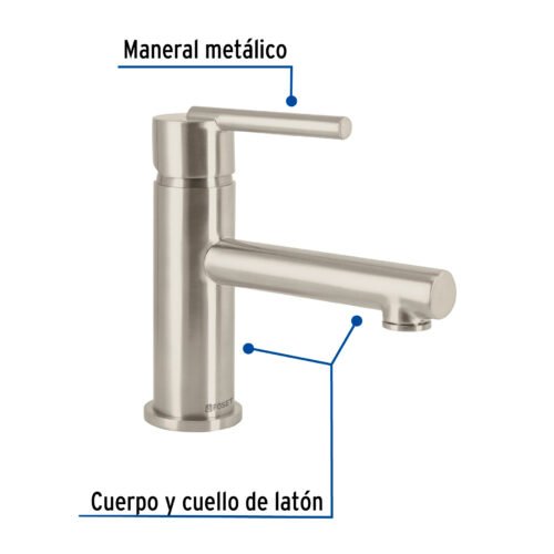 49940 - Monomando corto satín para lavabo, Foset Element