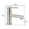 49940 - Monomando corto satín para lavabo, Foset Element