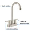 49942 - Mezcladora satín 4" para lavabo cuello tipo bar, Element