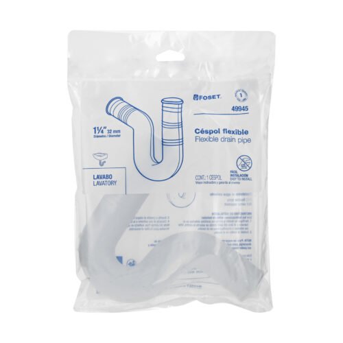 499452 49945 - Céspol flexible 1-1/4" de PVC, para lavabo, Foset