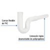 499481 49948 - Céspol flexible 1-1/2" de PVC, con extensión, para fregadero