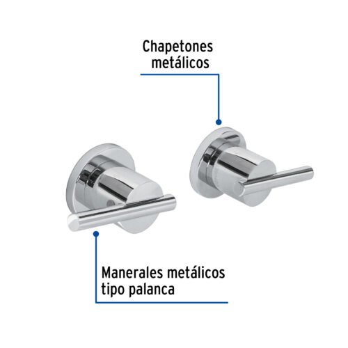49949 - Juego de manerales de palanca para regadera, cromo, Element