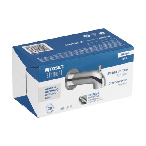 499543 49954 - Salida de tina con desviador, cromo, FOSET ELEMENT