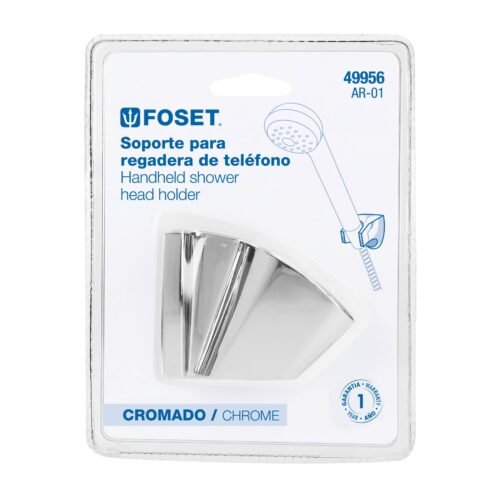 49956 - Soporte a pared, cromo, Foset Riviera
