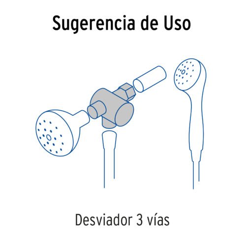 49959 - Desviador de 3 vías para brazo, satín, Foset Riviera