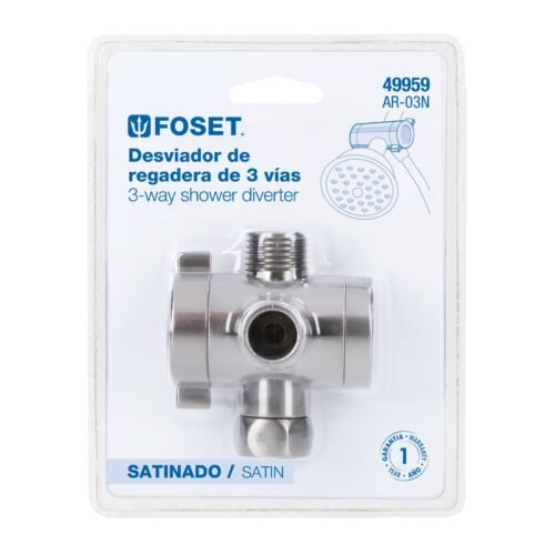 49959 - Desviador de 3 vías para brazo, satín, Foset Riviera