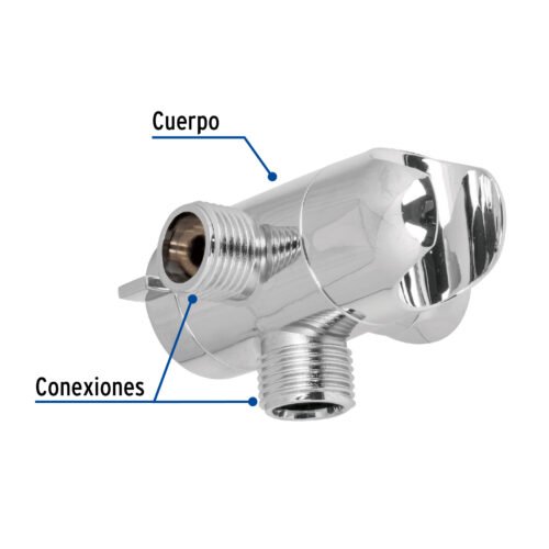 499601 49960 - Desviador de 3 vías para brazo con soporte, cromo, Riviera