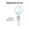 49962 - Codo de suministro, cromo, Foset Riviera