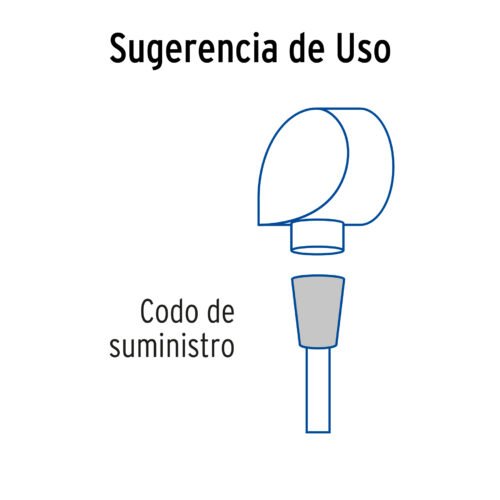 49962 - Codo de suministro, cromo, Foset Riviera