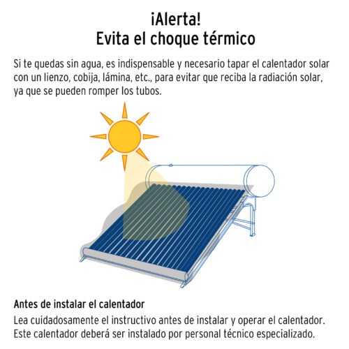 49966 - Calentador solar HeatPipe, 18 tubos, 200L, 5 personas, Foset
