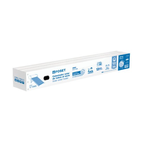 49965 - Calentador solar HeatPipe, 12 tubos, 150L, 4 personas, Foset