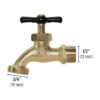 49979 - Llave p/manguera, de zamac, 110gr, 1/2", BASIC
