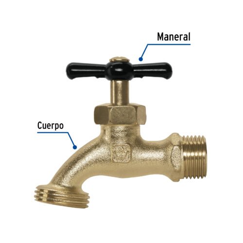 49979 - Llave p/manguera, de zamac, 110gr, 1/2", BASIC