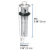 49982 - Contra p/lavabo c/rebosadero, tapón y cadena, cromo, 1-1/4"