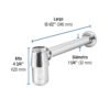 49986 - Céspol de bote 1-1/4", sin contra, latón cromo, para lavabo