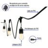 49992 - Serie de 7.3 m con 12 luces de LED para exterior, Volteck