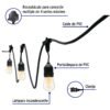 49994 - Serie de 7.3 m con 12 luces incandescentes para exterior