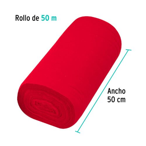 57002 - Rollo de 50 m de franela roja de algodón, KLINTEK