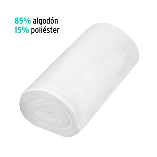 570041 57004 - Rollo de 50 m de franela blanca de algodón, KLINTEK