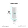 570043 57004 - Rollo de 50 m de franela blanca de algodón, KLINTEK
