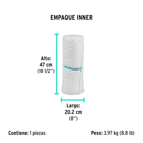 570043 57004 - Rollo de 50 m de franela blanca de algodón, KLINTEK