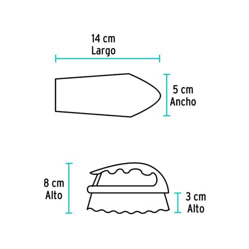 57008 - Cepillo tipo plancha de plástico, KLINTEK