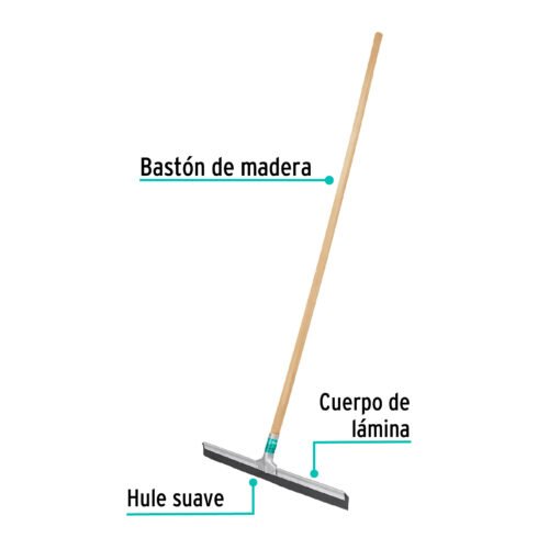 57016 - Jalador con base de lámina de 50 cm, con bastón de madera