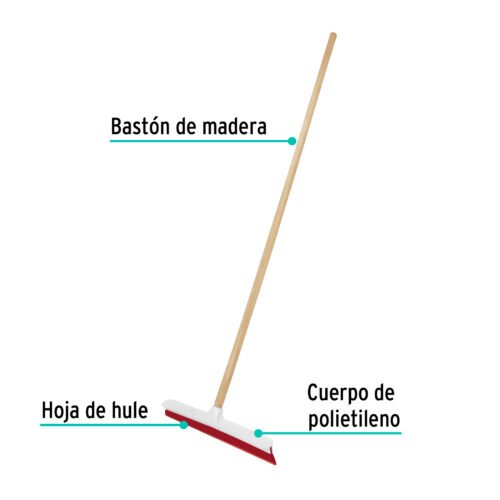 57017 - Jalador con base de plástico de 40 cm, con bastón de madera